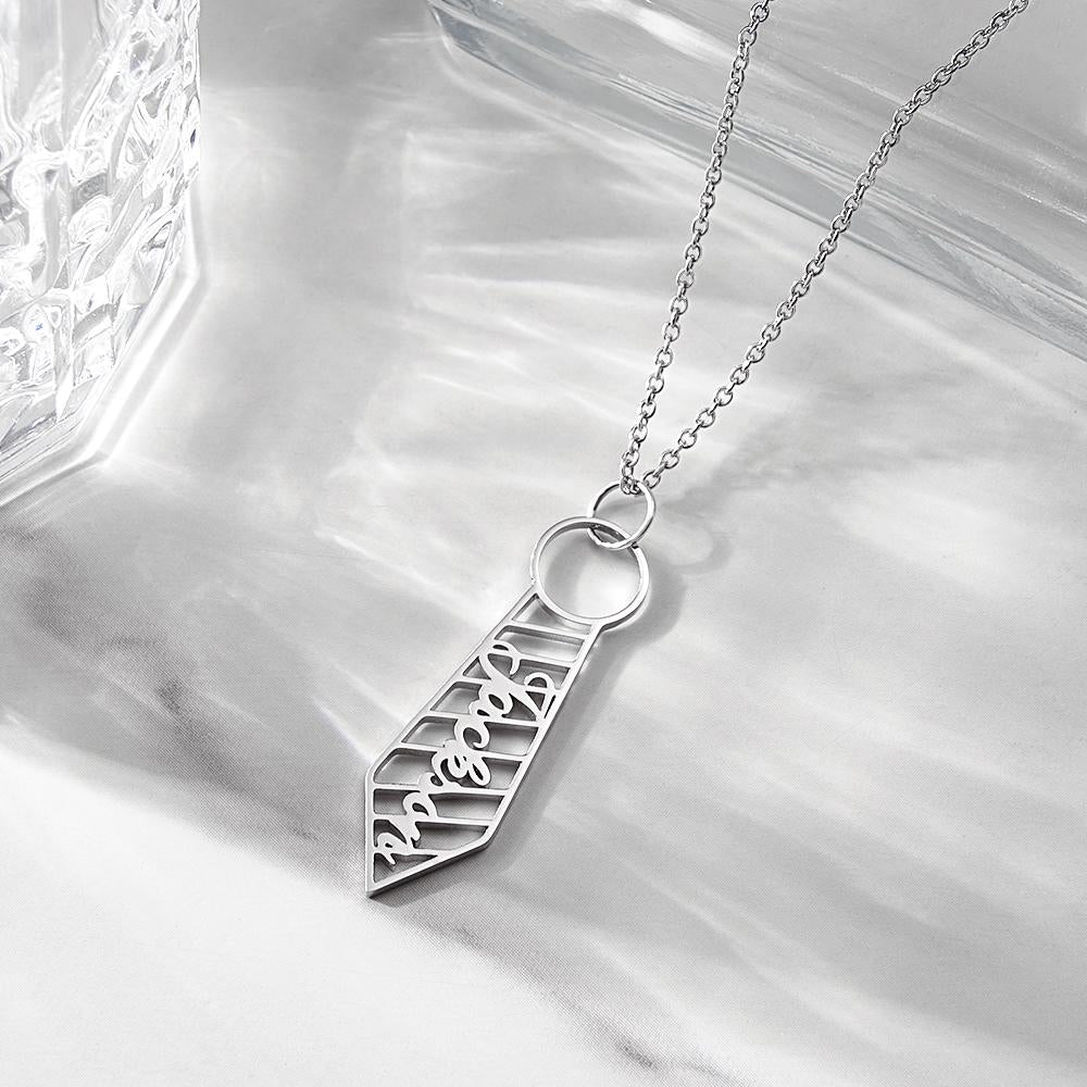 Collar Con Nombre Personalizado Estilo De Moda Regalos Lindos Para Papá - soufeeles