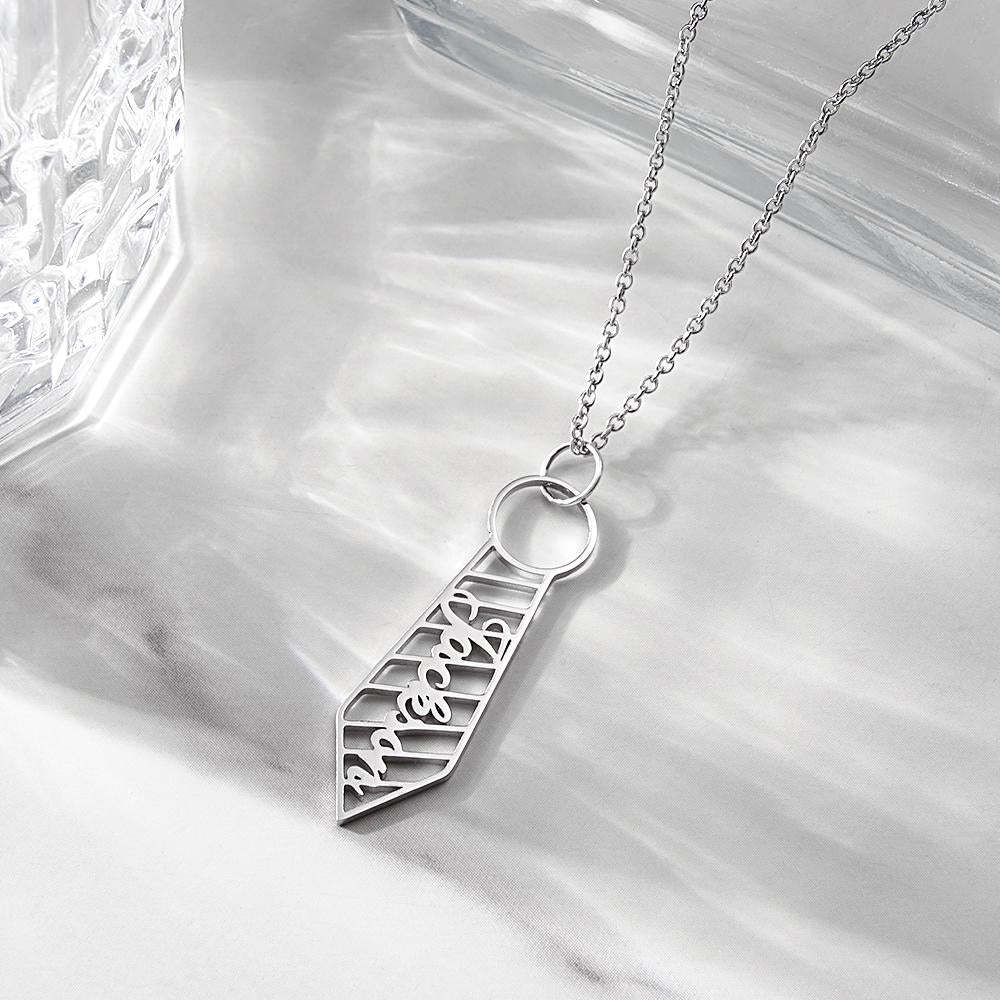 Collar Con Nombre Personalizado Estilo De Moda Regalos Lindos Para Papá - soufeeles