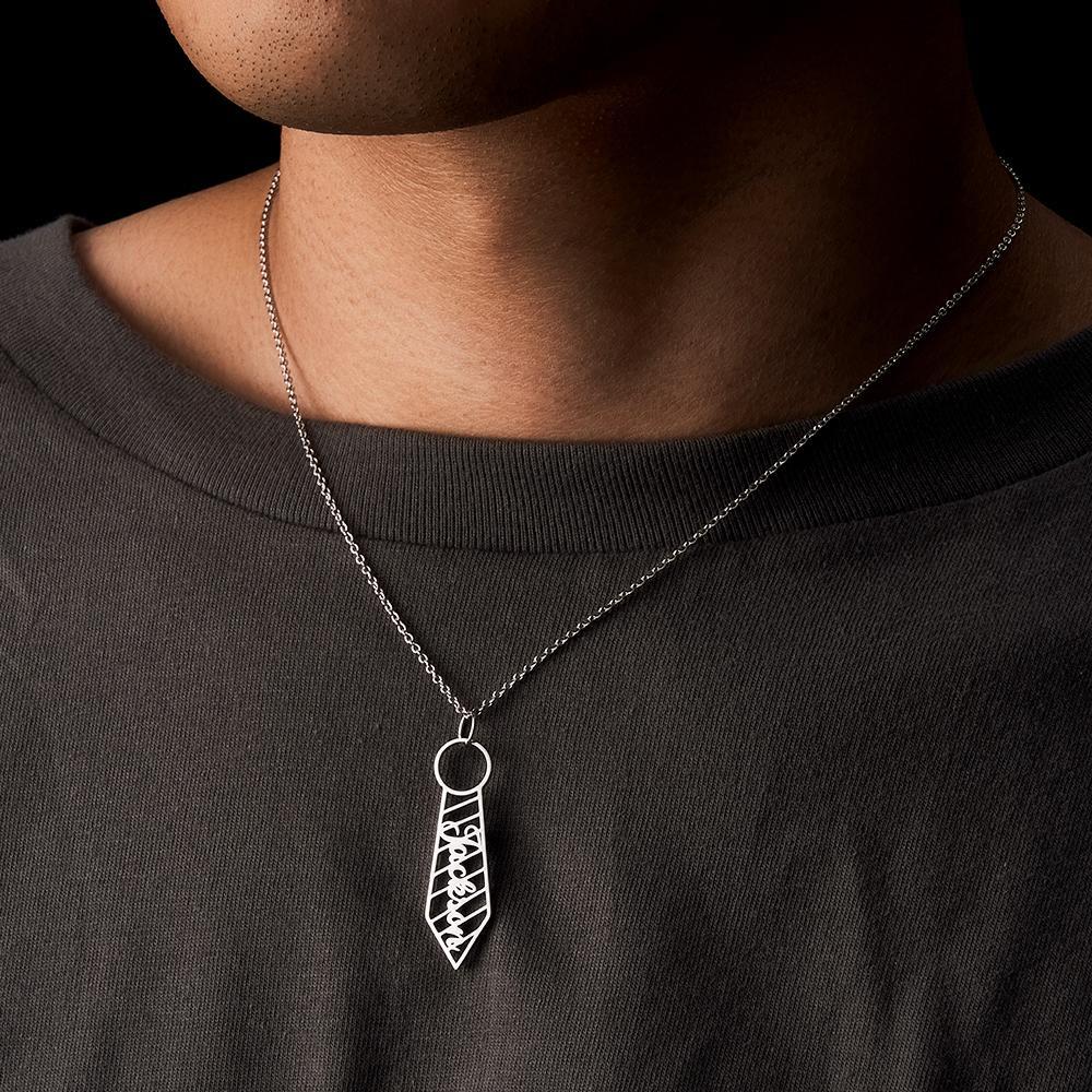 Collar Con Nombre Personalizado Estilo De Moda Regalos Lindos Para Papá - soufeeles