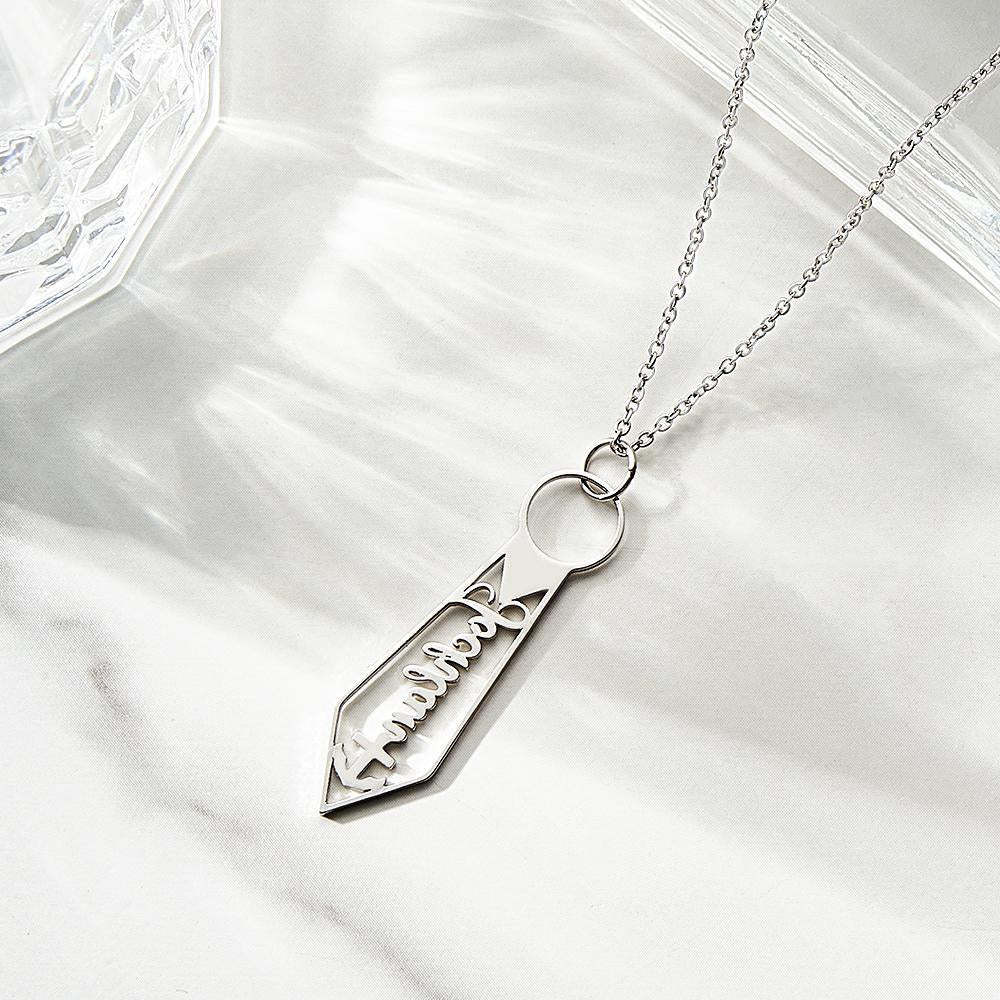 Collar Con Nombre Personalizado Corbata Creativa Regalos De Moda Para Hombres - soufeeles