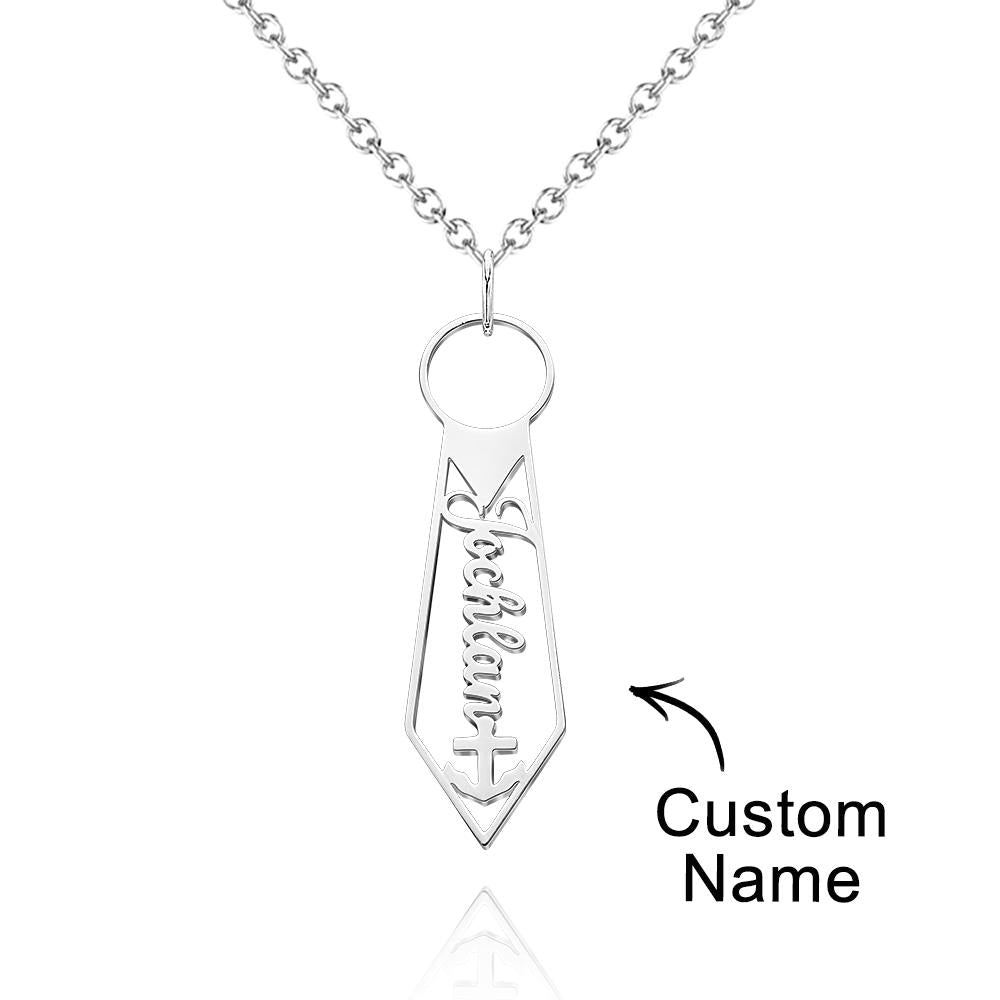 Collar Con Nombre Personalizado Corbata Creativa Regalos De Moda Para Hombres - soufeeles