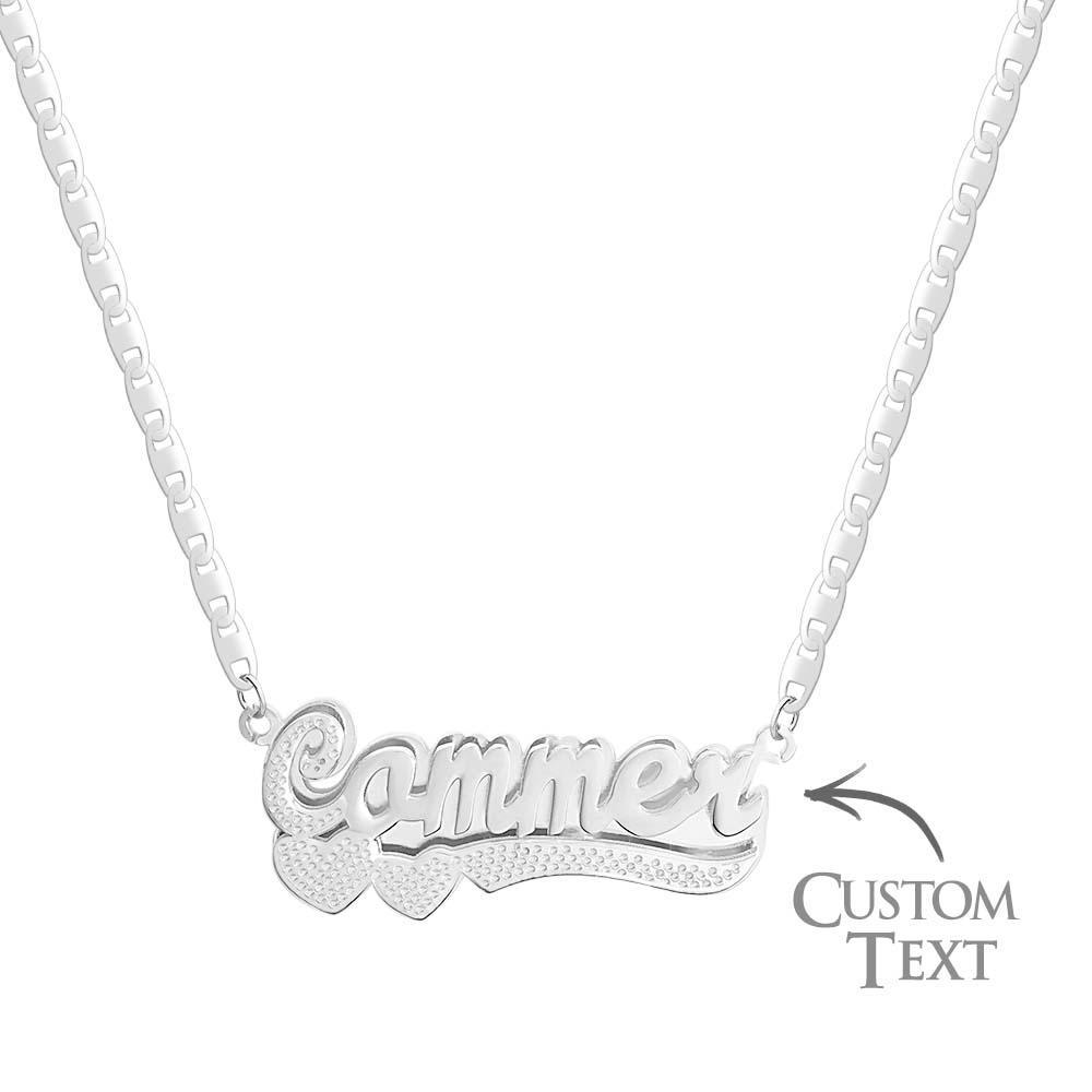 Collar Con Nombre Personalizado, Letra Inicial De Hip Hop, Collar De Metal Brillante, Regalos Para Él - soufeeles
