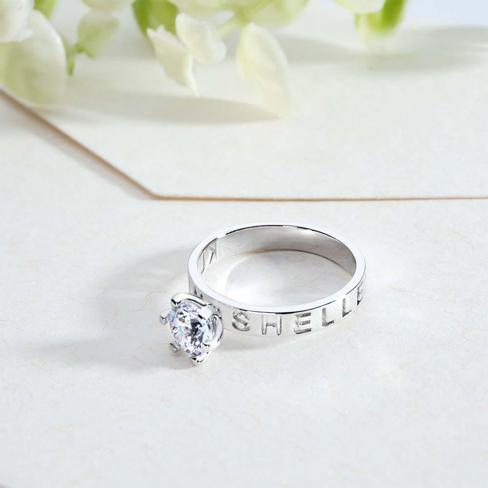 Anillo Con Nombre Personalizado De Dulce Cuento De Hadas, Regalo Inolvidable Para Alguien A Quien Amas - soufeeles