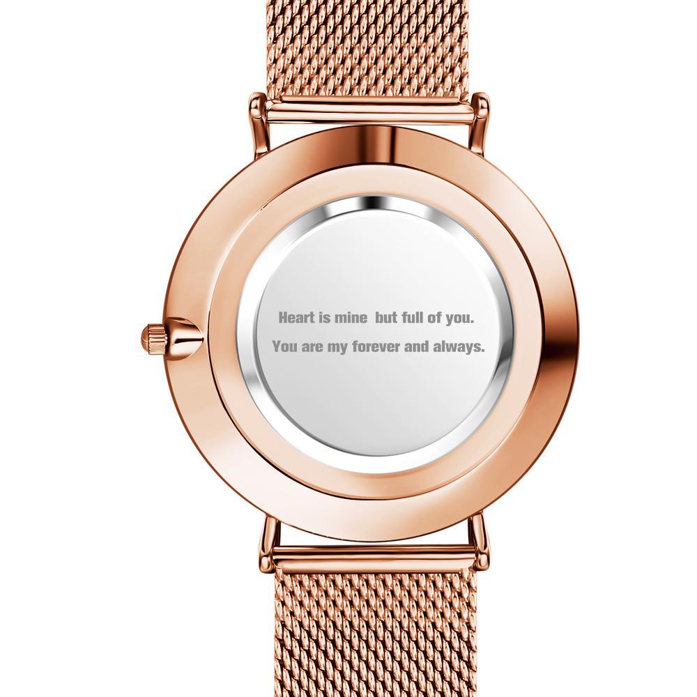 Empalme De Corazón Rojo Reloj Fotográfico Regalos Románticos Del Día De San Valentín Para Parejas - soufeeles