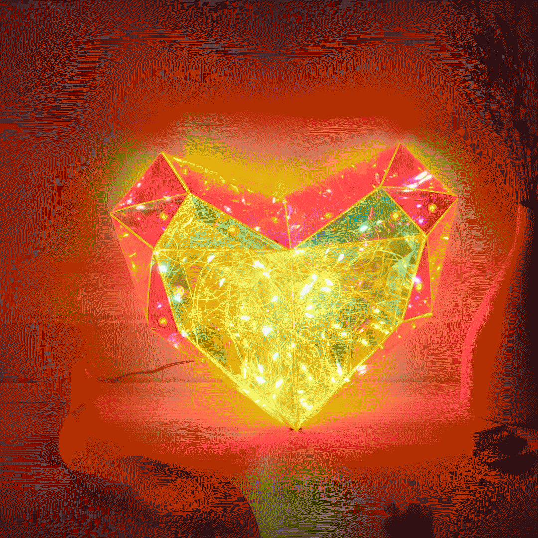 Galaxy Led Heart Light Glowing Galaxy Love Regalo Del Día De San Valentín