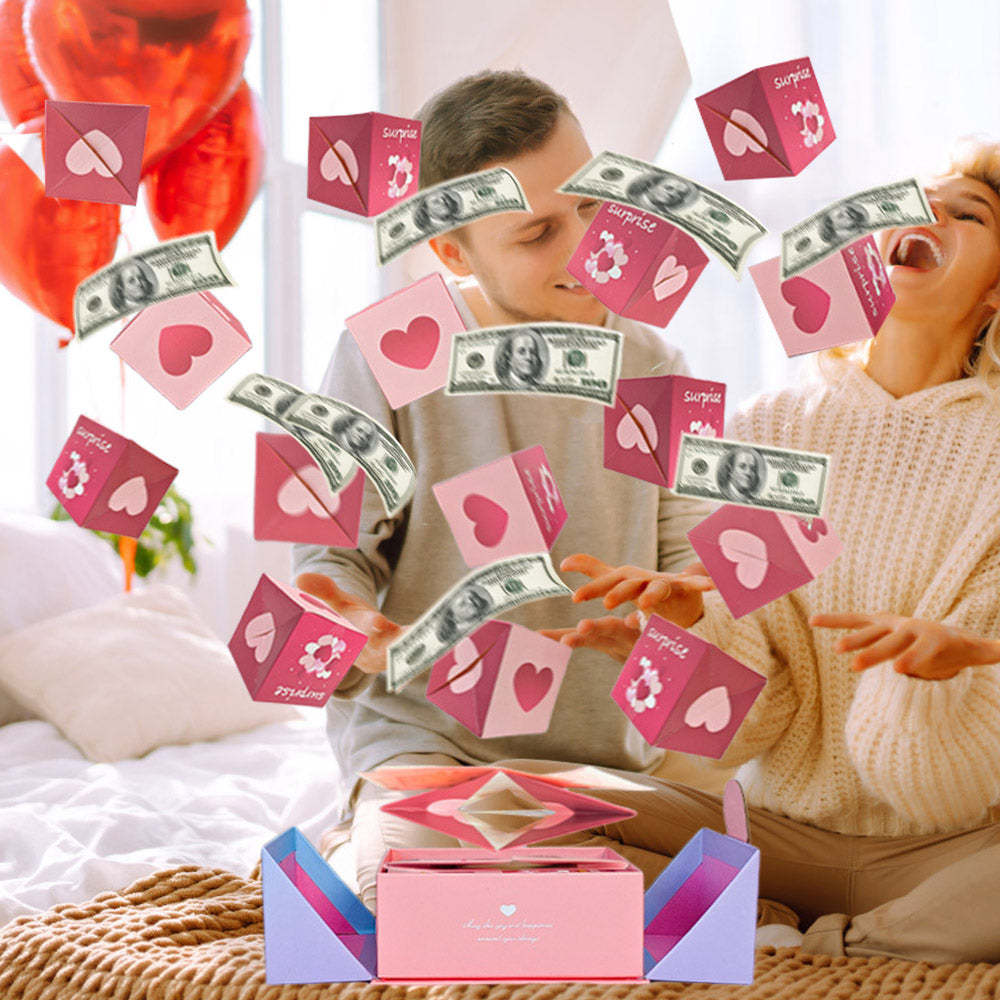 Caja De Regalo Sorpresa De Bricolaje Para Dinero En Efectivo Caja De Regalo Emergente Para Amante - soufeeles
