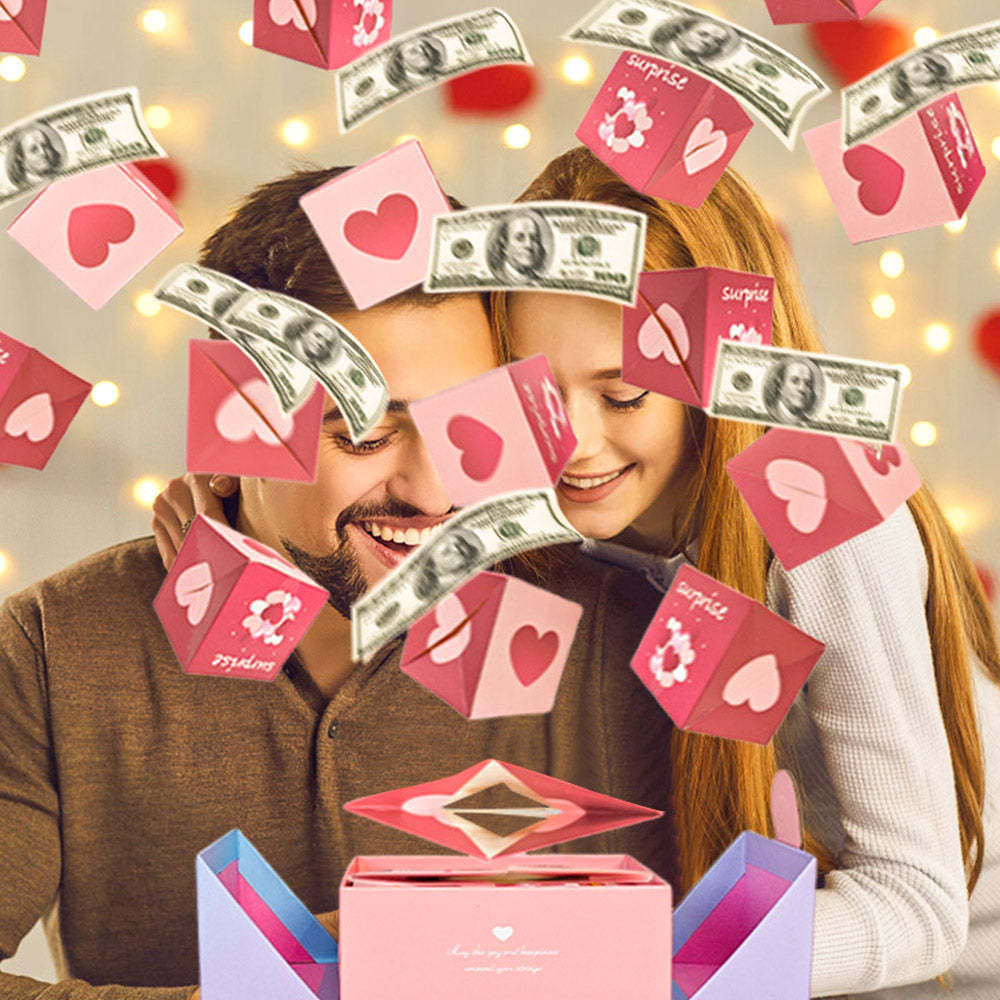 Caja De Regalo Sorpresa De Bricolaje Para Dinero En Efectivo Caja De Regalo Emergente Para Amante - soufeeles
