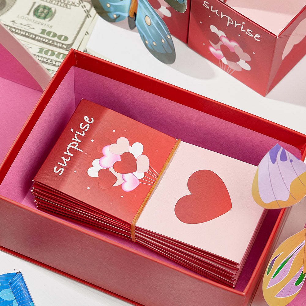 Caja De Regalo Sorpresa De Bricolaje Para Dinero En Efectivo Caja De Regalo Emergente Para Amante - soufeeles