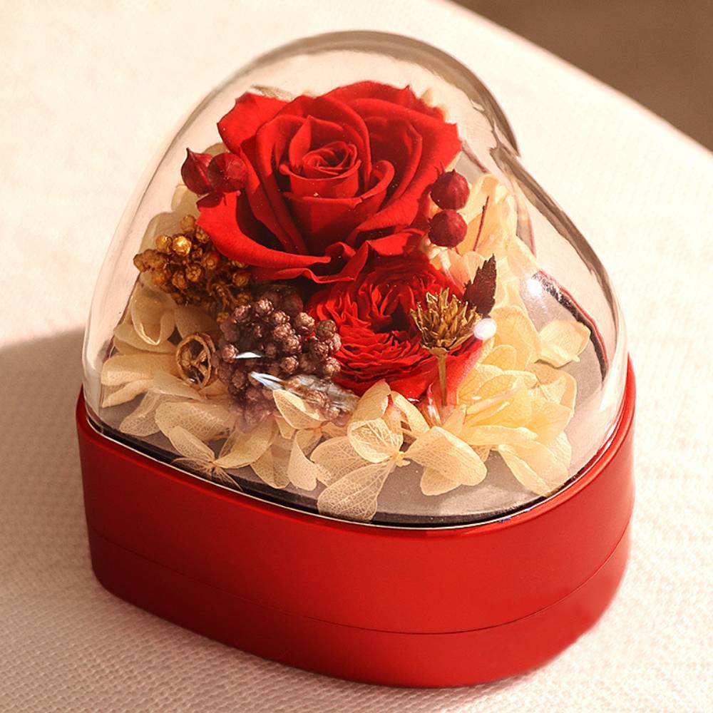Caja De Joyería Con Forma De Rosa, Caja De Regalo Con Forma De Corazón, Caja De Regalo Para Collar, Regalo De San Valentín Para Ella - soufeeles