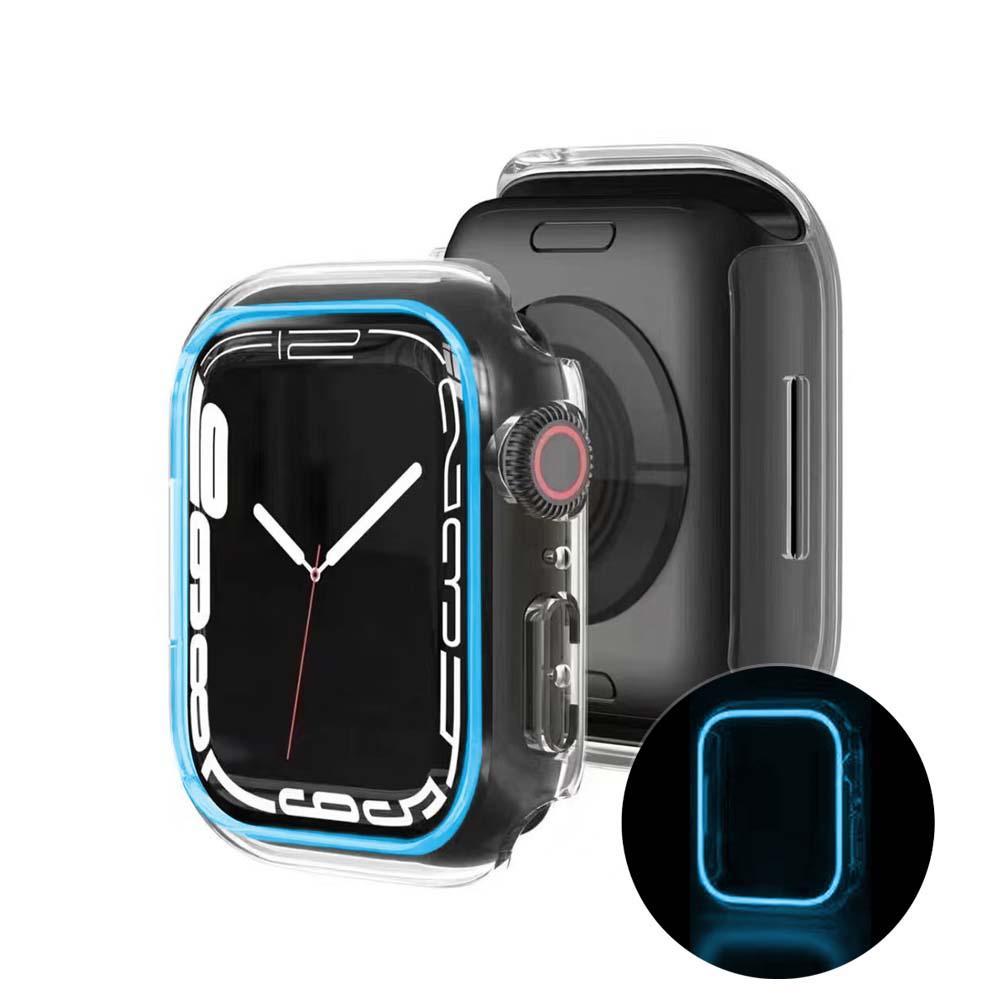 Funda Luminosa Para Apple Watch Sin Protección De Pantalla Para Apple Watch 4 5 6 7 Glow Watch Case 38mm-49mm - soufeeles
