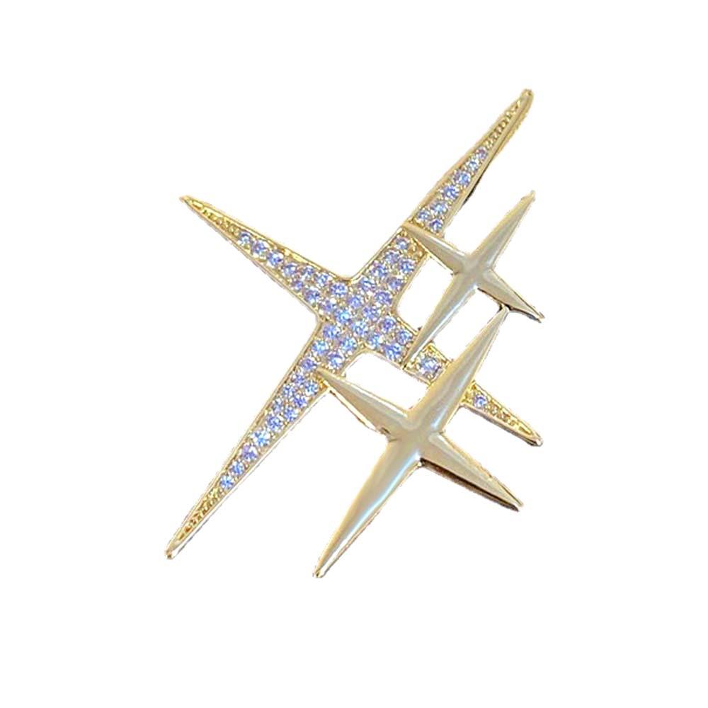 Broche De Estrella Suéter Accesorios Para Trajes Regalos Salvajes Para Ella - soufeeles