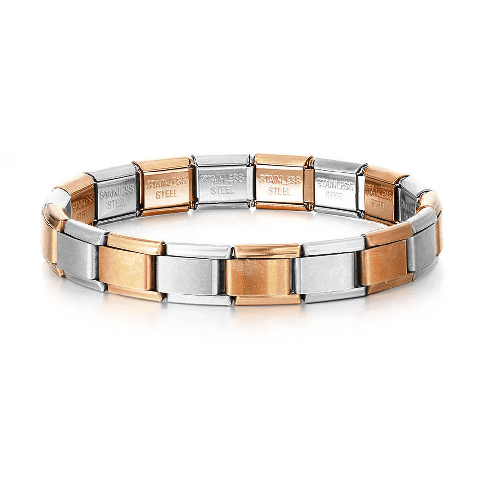 Pulseras Con Dijes Italianos De Plata Y Oro Rosa Vintage Pulsera Con Dijes Italianos Originales - soufeeles
