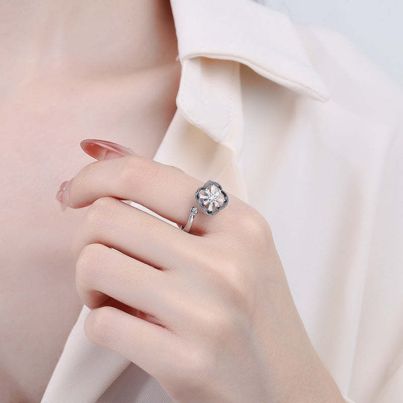 Anillo Giratorio Para Aliviar La Ansiedad, Anillo Giratorio Ajustable, Joyería, Regalos Para Mujeres - soufeeles