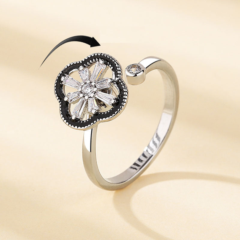 Anillo Giratorio Para Aliviar La Ansiedad, Anillo Giratorio Ajustable, Joyería, Regalos Para Mujeres - soufeeles