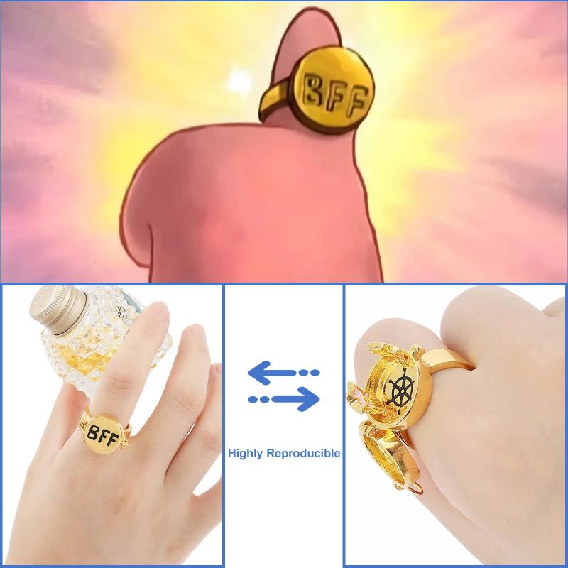 Best Friends Forever Ring Anillo Giratorio Ajustable Regalo De Joyería Para Los Amantes Mejores Amigos - soufeeles