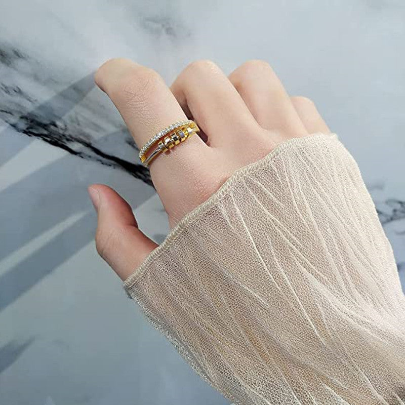 Anillo Giratorio Ajustable Para Aliviar La Ansiedad, Anillos Para Aliviar El Estrés, Regalos De Joyería - soufeeles