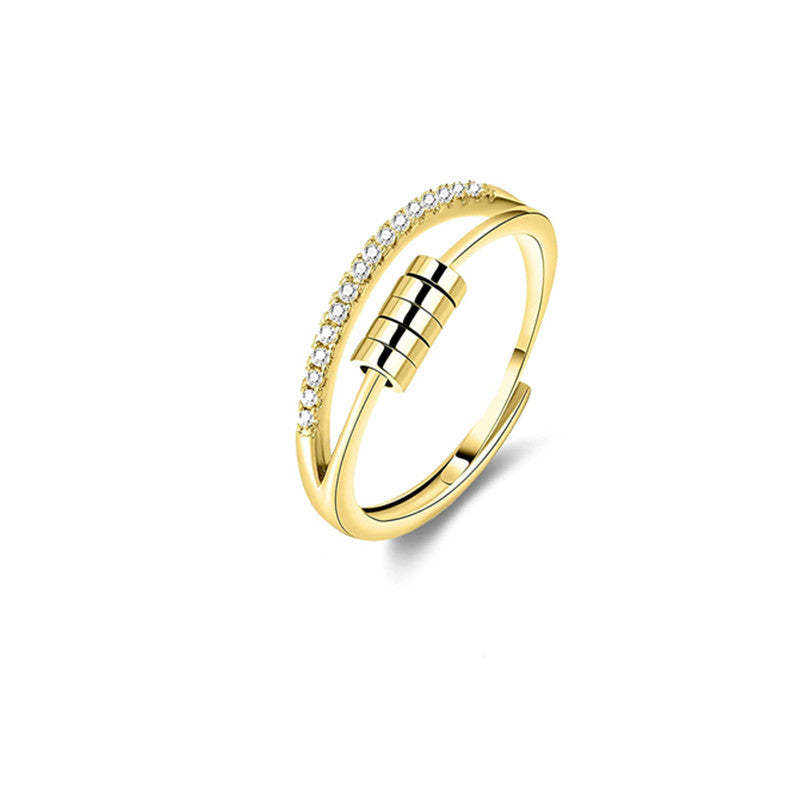 Anillo Giratorio Ajustable Para Aliviar La Ansiedad, Anillos Para Aliviar El Estrés, Regalos De Joyería - soufeeles