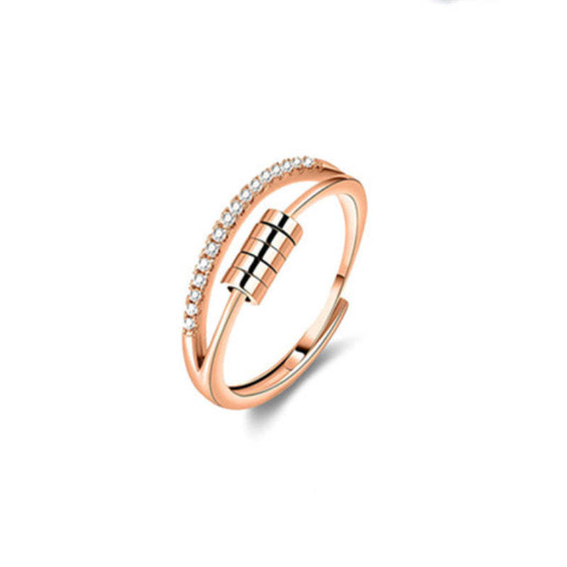 Anillo Giratorio Ajustable Para Aliviar La Ansiedad, Anillos Para Aliviar El Estrés, Regalos De Joyería - soufeeles
