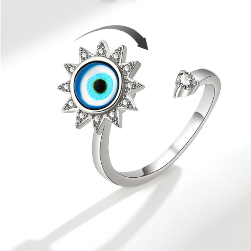 Anillo De Ansiedad Fidget Abierto Ajustable Spinner Anillo Joyería Regalos Para Mujeres Y Niñas - soufeeles