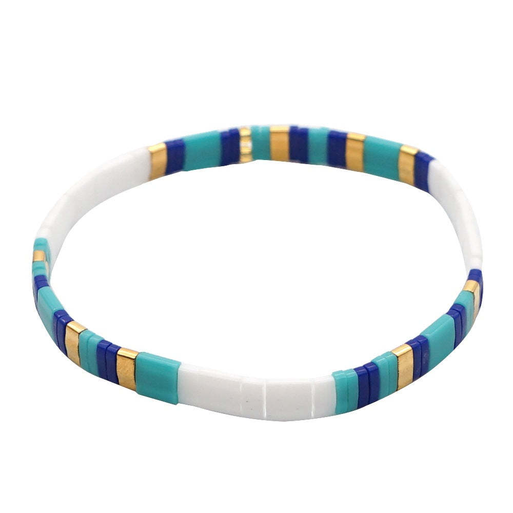 Pulsera De Cuentas Tila, Pulseras De La Suerte De Moda Vintage, Regalo Para Mujeres - soufeeles