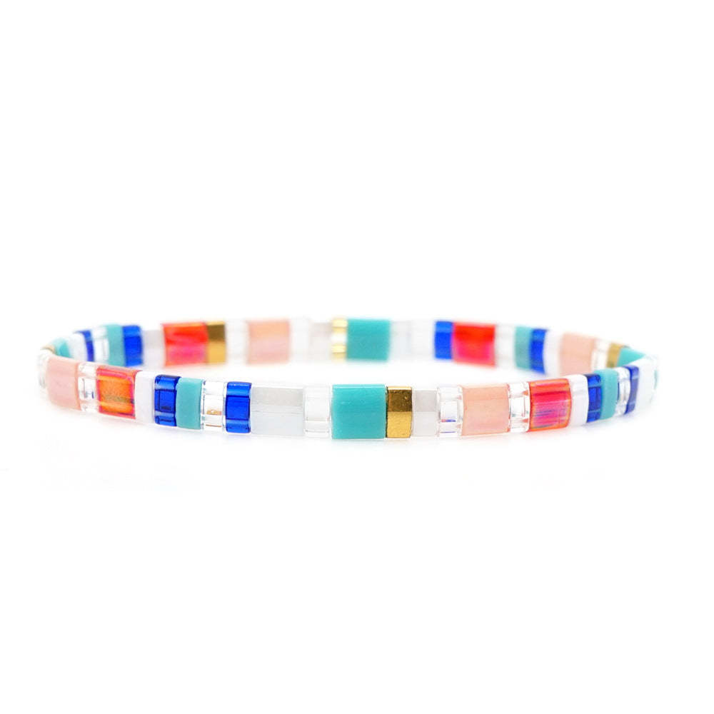 Pulsera De Cuentas Tila Coloridas Pulseras De Moda Vintage Regalo - soufeeles