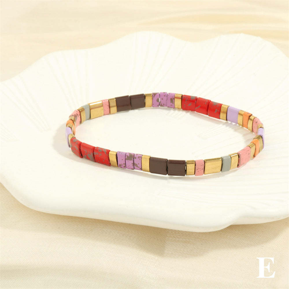 Pulsera Tila Regalo Artesanal De Moda Vintage Para Amantes De La Joyería - soufeeles