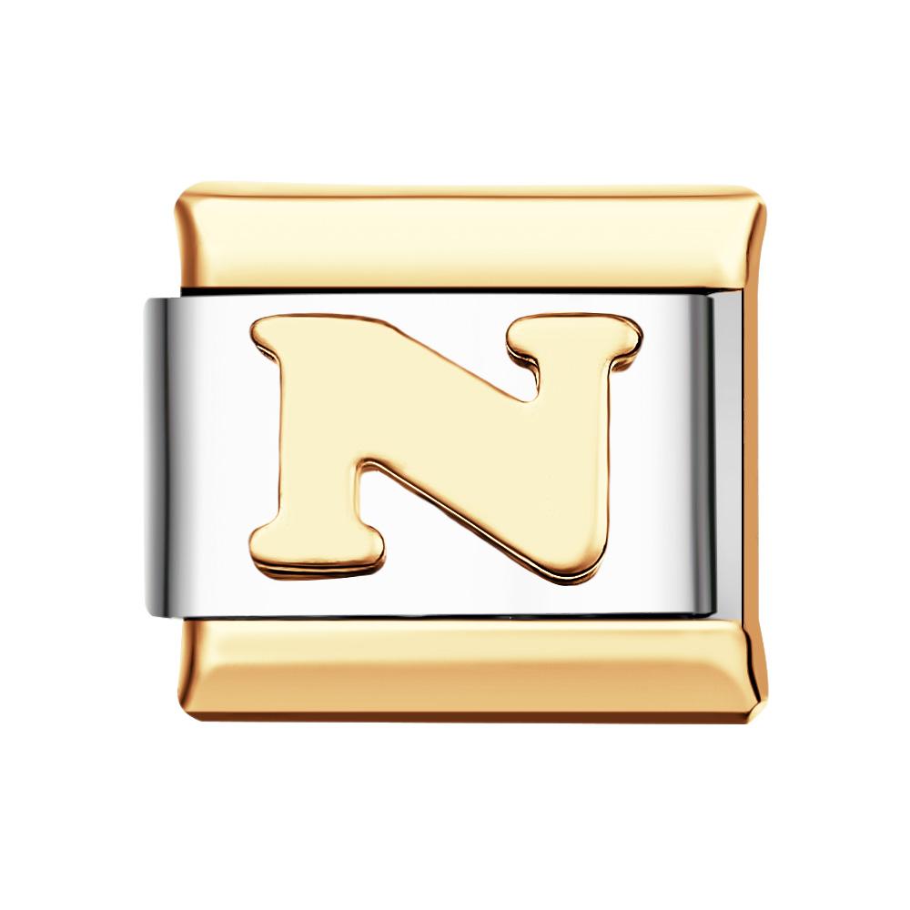 Alfabetos N-charm Italiano En Plata Para Pulseras Charm Italianas Link Composable - soufeeles