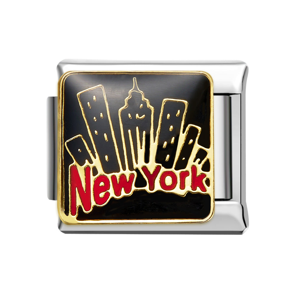 Charm Italiano Torre De Nueva York En Plata Para Pulseras Charm Italianas Link Composable - soufeeles
