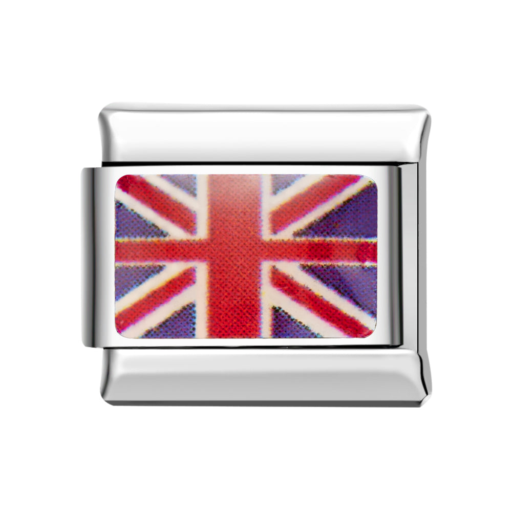 Charm Inglaterra Italiano Para Pulseras Charm Italianas Link Composable - soufeeles