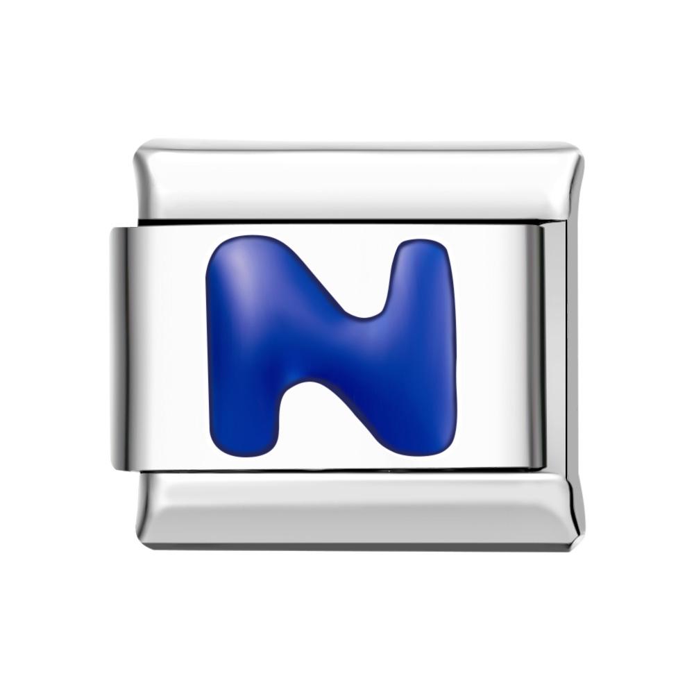 Charm Italiano Azul In Para Pulseras Charm Italianas Link Composable - soufeeles