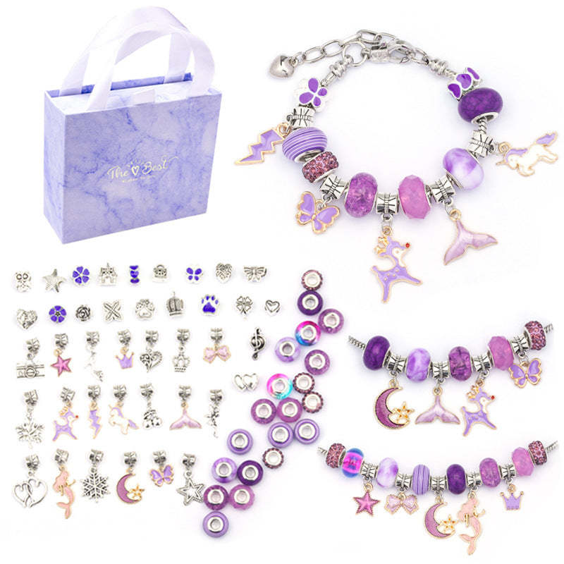 Kit Para Hacer Pulseras Diy Con Cuentas, Juego De Pulseras Coloridas Con Caja De Regalo, Regalo Para Niñas