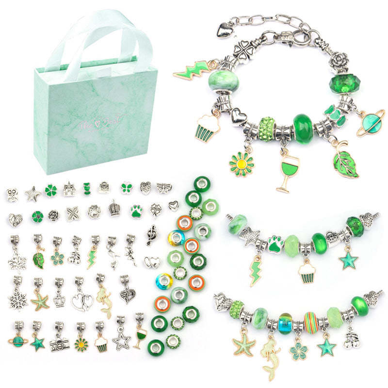 Kit Para Hacer Pulseras Diy Con Cuentas, Juego De Pulseras Coloridas Con Caja De Regalo, Regalo Para Niñas - soufeeles