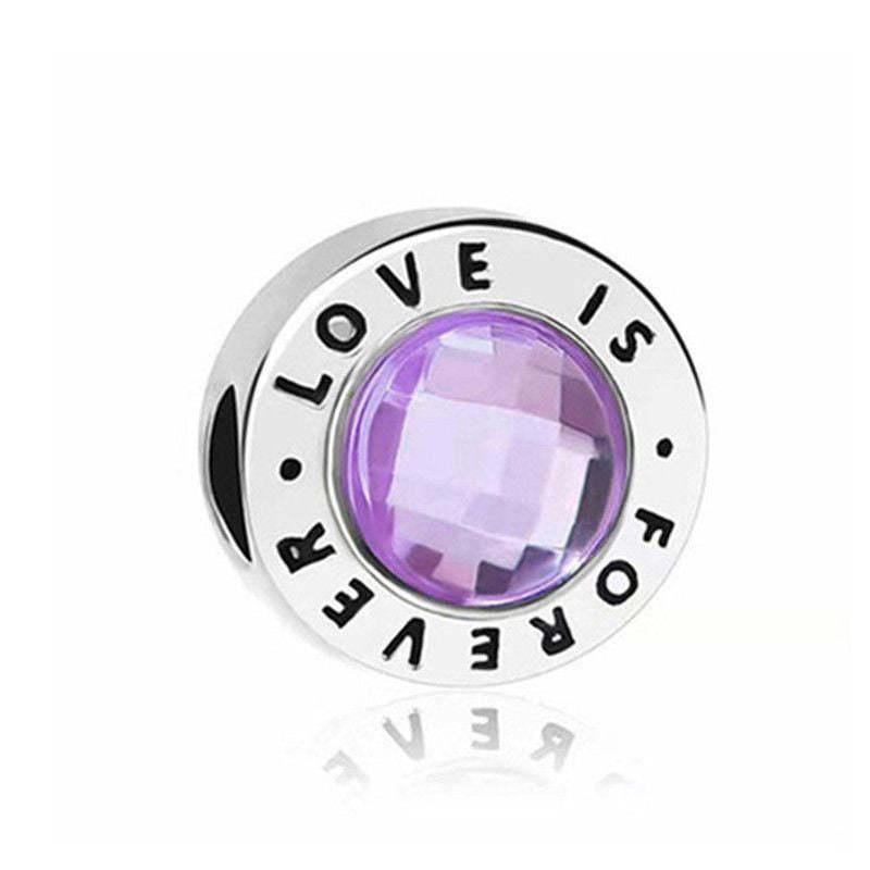 Charm Love Is Forever Para Pulseras Regalo Para Ella - soufeeles