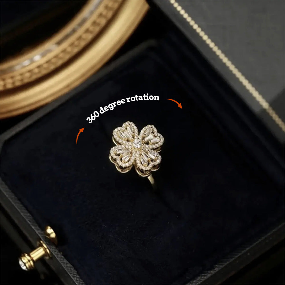 Anillo De Ansiedad Alivio De La Ansiedad Flores De Descompresión Anillo Ajustable Regalo De Joyería Para Ella - soufeeles