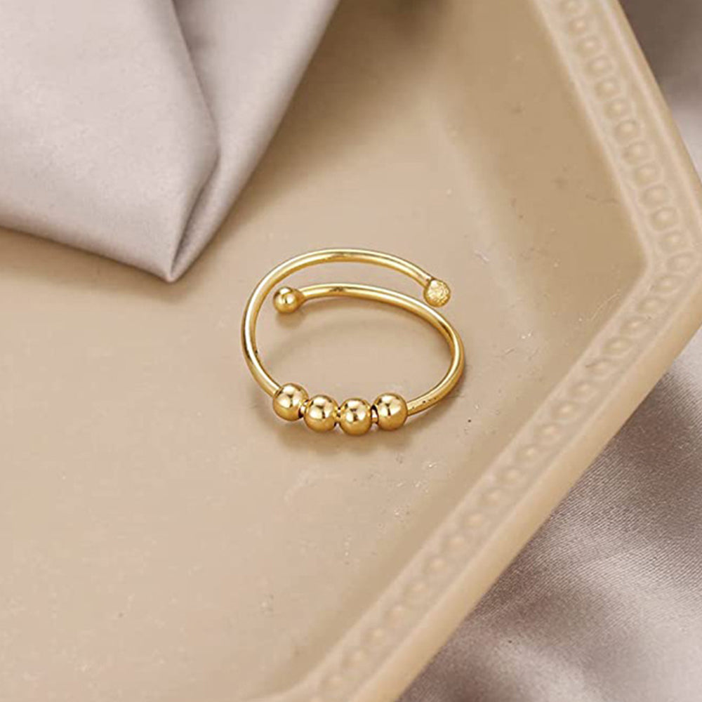 Anillo De Ansiedad Alivio De La Ansiedad Descompresión Anillo Ajustable Regalo De Joyería - soufeeles
