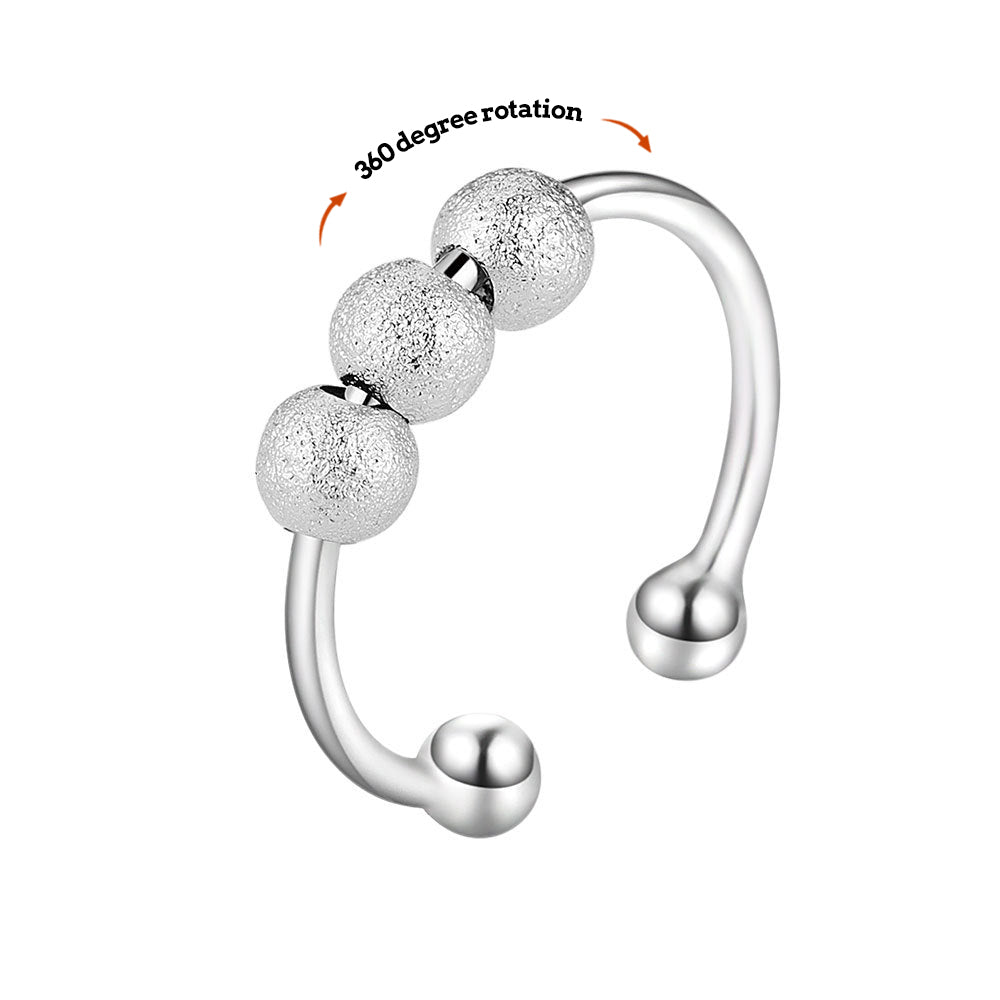 Anillo De Ansiedad Ansiedad Alivio Ajustable Anillo De Descompresión Regalo De Joyería - soufeeles