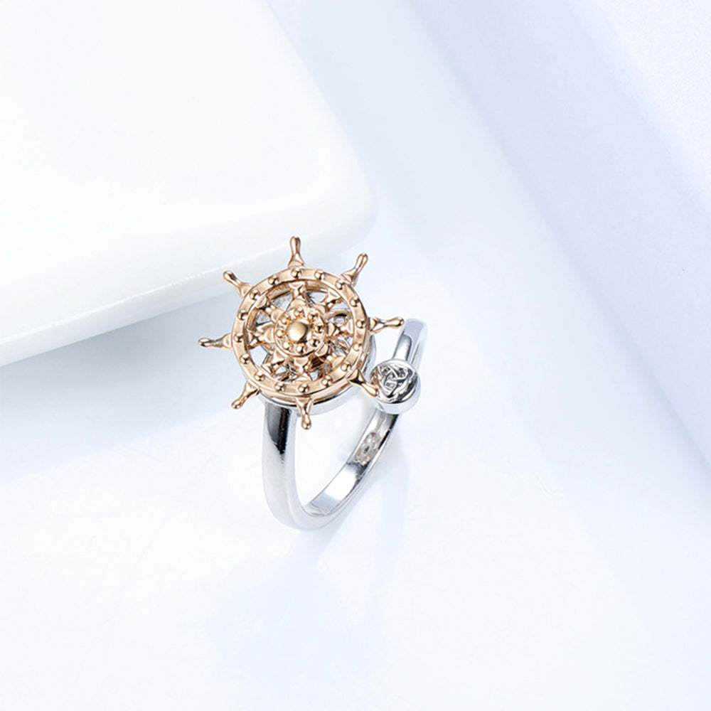 Anillo De Ansiedad Anillo De Descompresión Alivio Antiansiedad Anillo De Timón Ajustable Regalo De Joyería - soufeeles