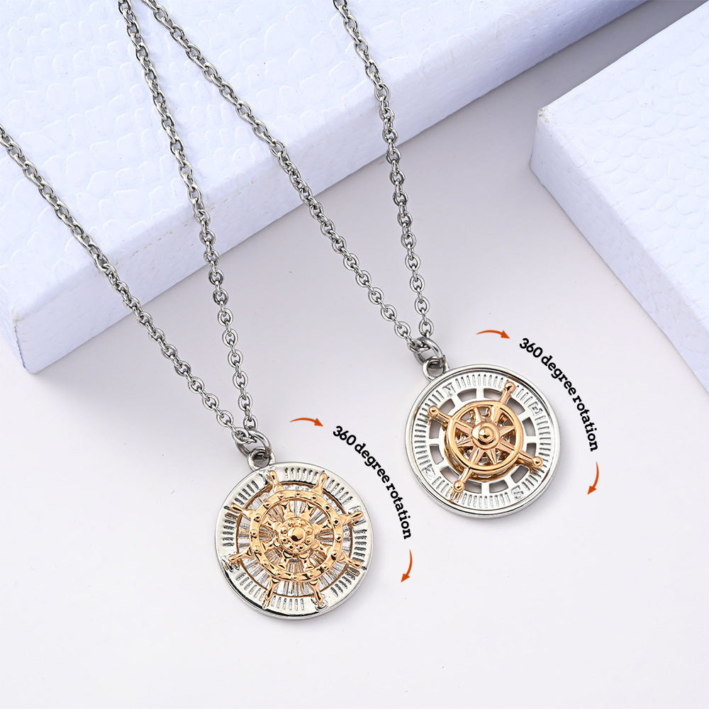 Anillo De Ansiedad Descompresión Antiansiedad Alivio Ajustable Anillo Collar Conjunto Joyería Regalo - soufeeles