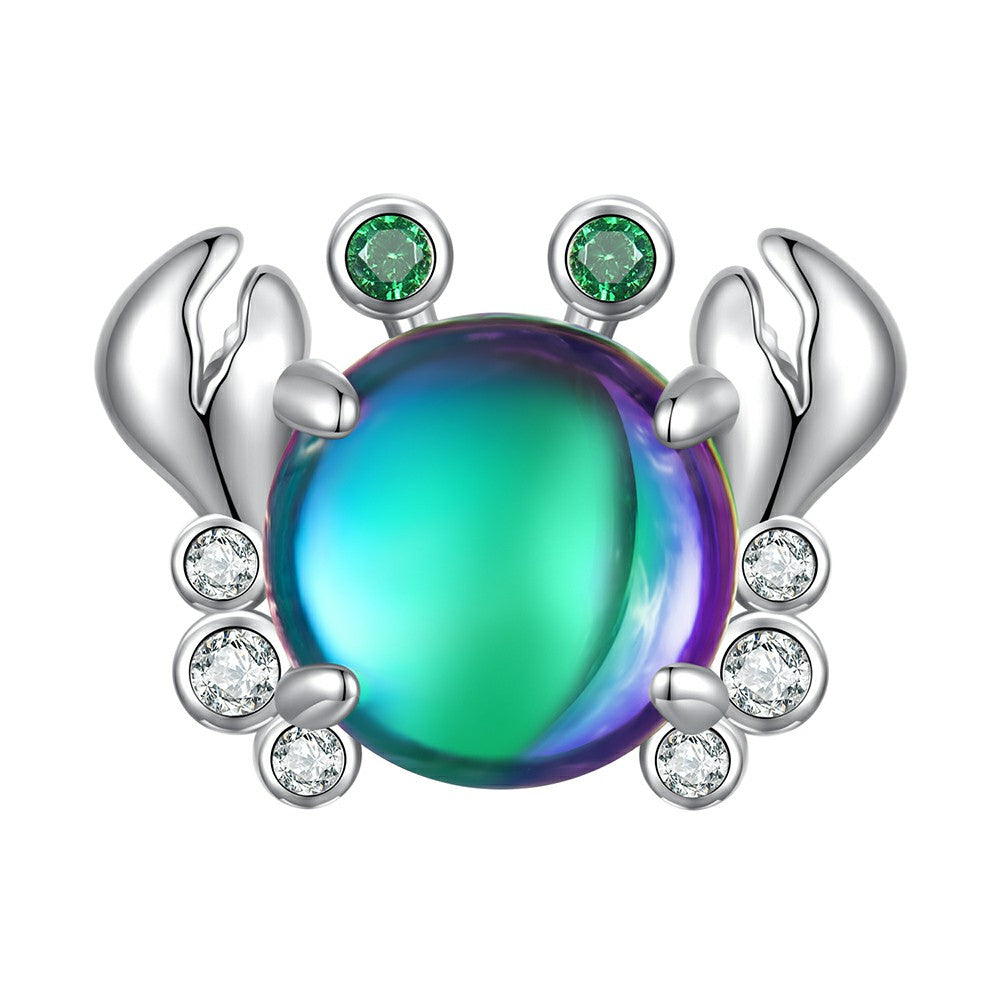 colorful crab charm 925 sterling silver xs2015