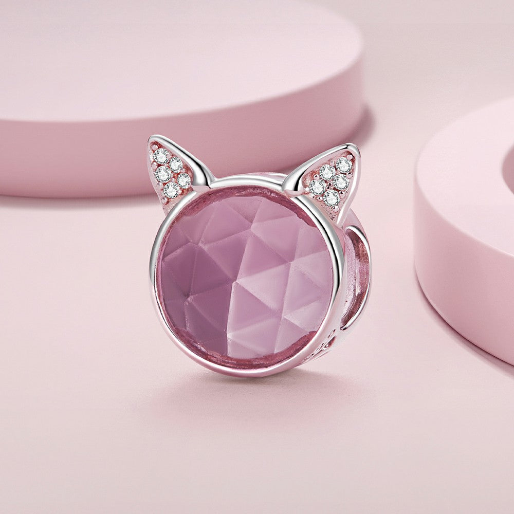 simpatico ciondolo a forma di gatto domestico in argento sterling 925 xs2029