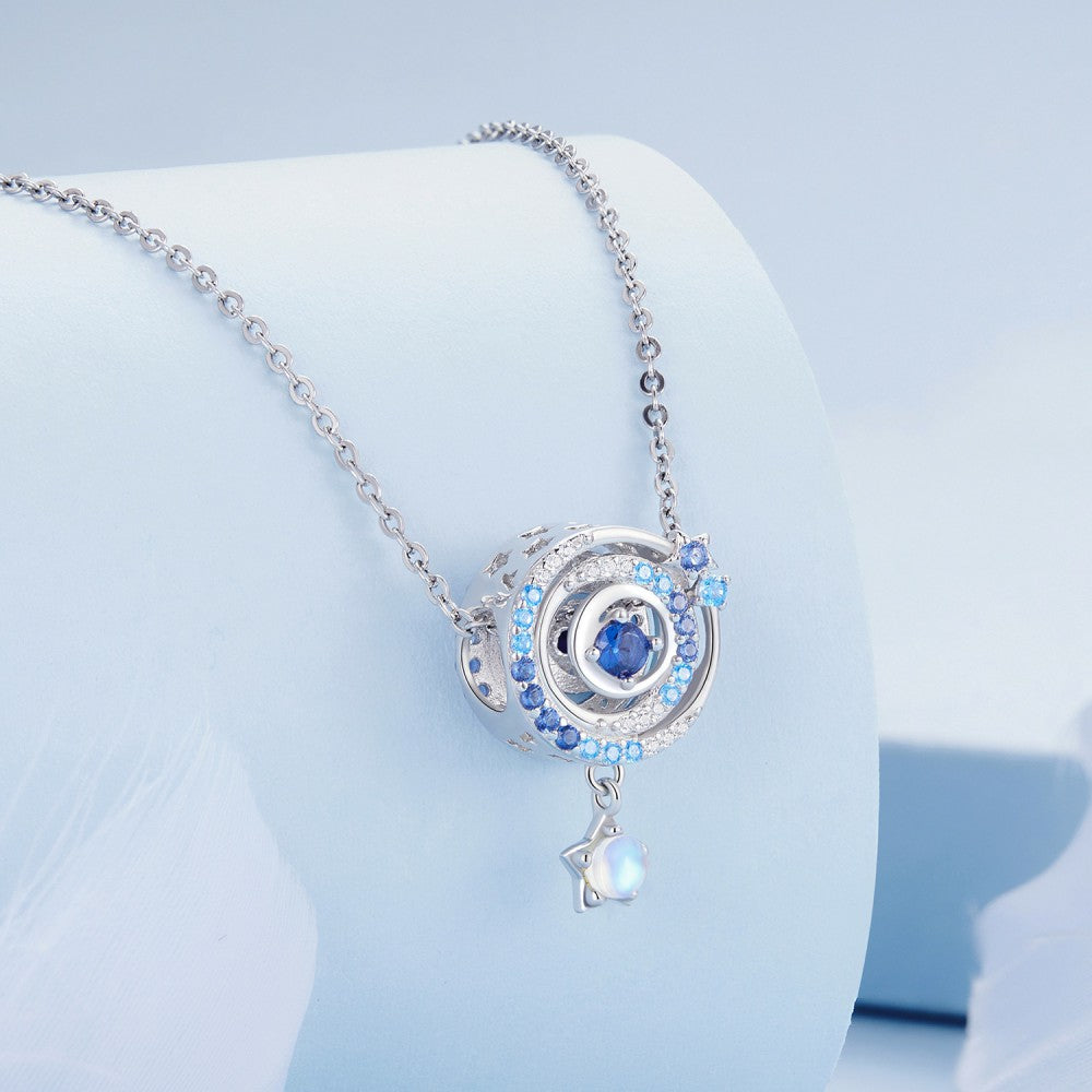 ciondolo blu interstellare in argento sterling 925 xs2106