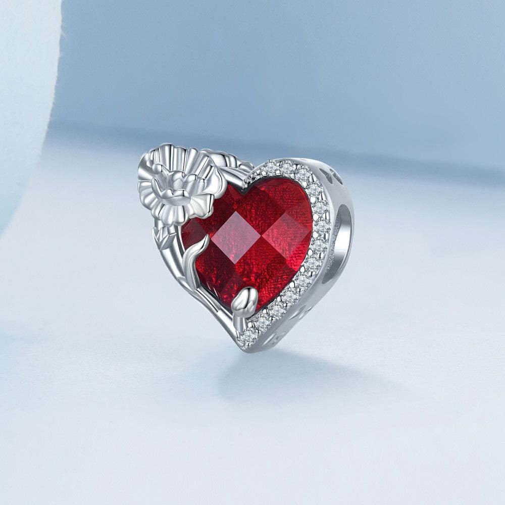january birthstone red charm 925 sterling silver xs2156