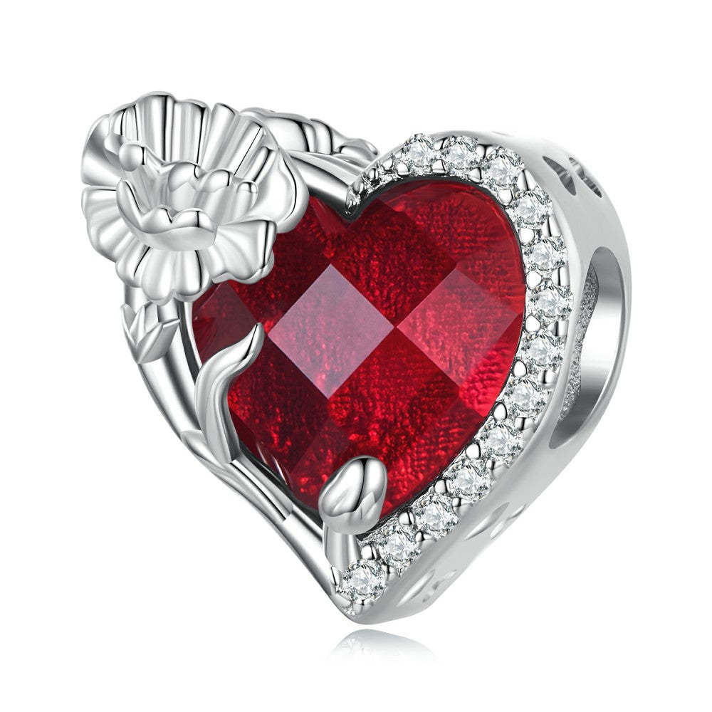 january birthstone red charm 925 sterling silver xs2156