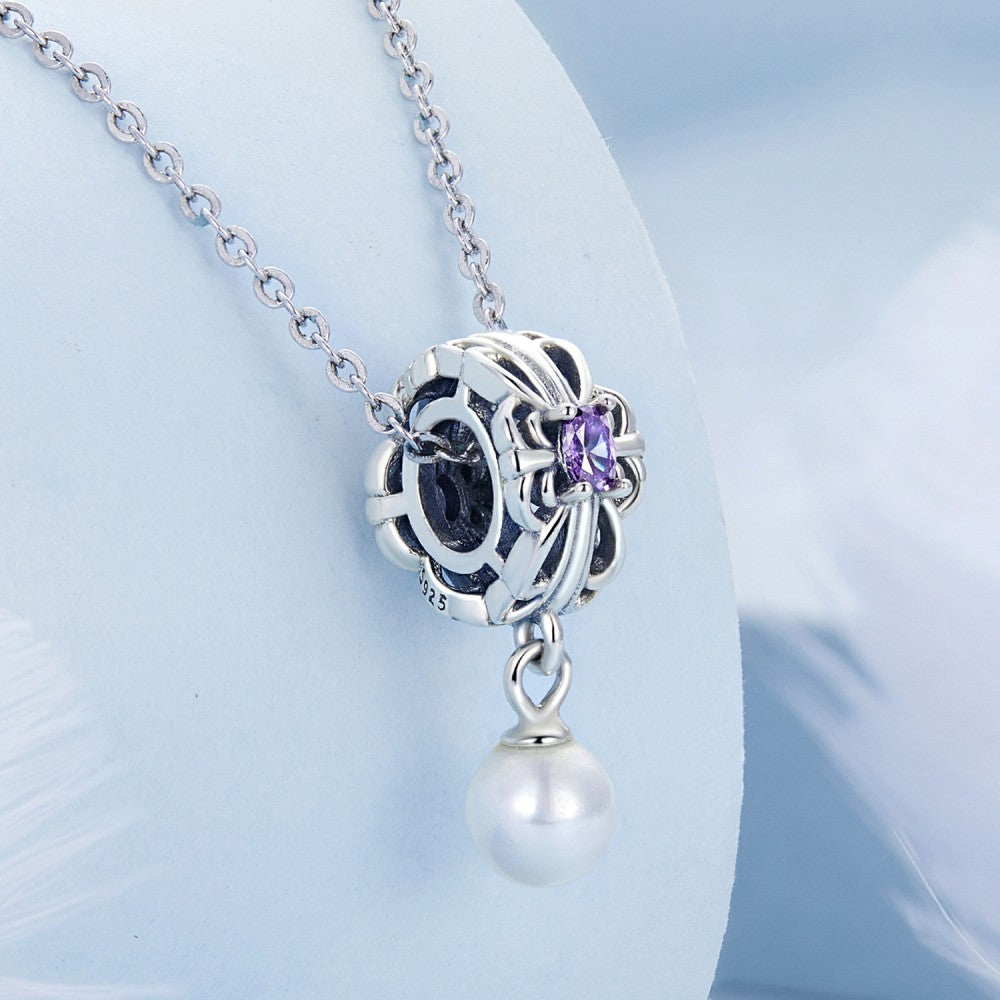 ciondolo con ciondolo a forma di stella filante perla argento sterling 925 xs2195