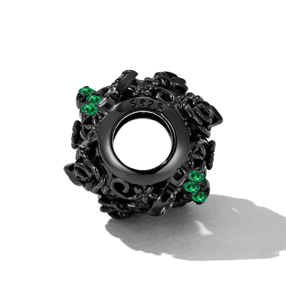 Ciondolo rosa farfalla scura in argento sterling 925 xs2224