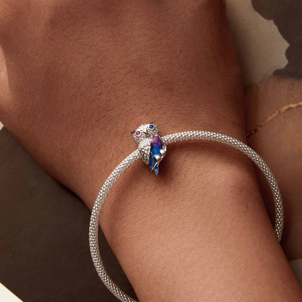 Charm Búho Mágico Plata Regalos De Navidad - soufeeles