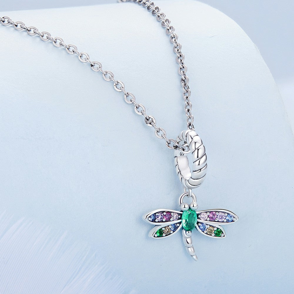 dragonfly dangle charm 925 sterling silver yb2278