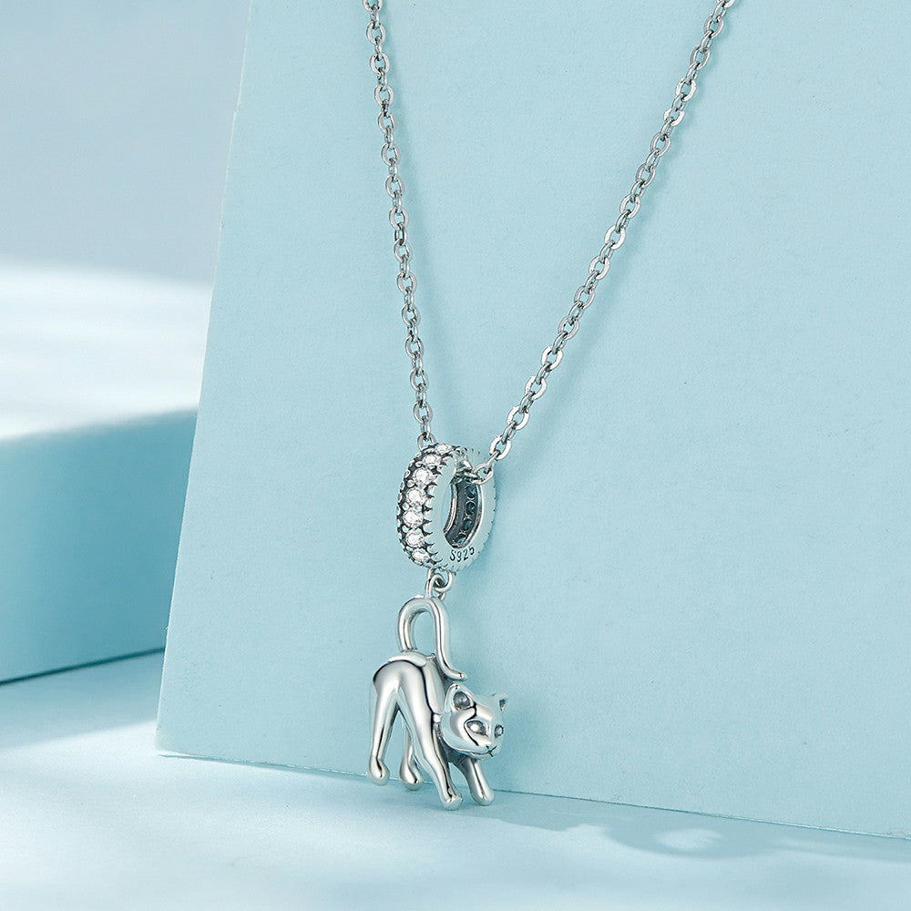 ciondolo pendente gatto in argento sterling 925 yb2313
