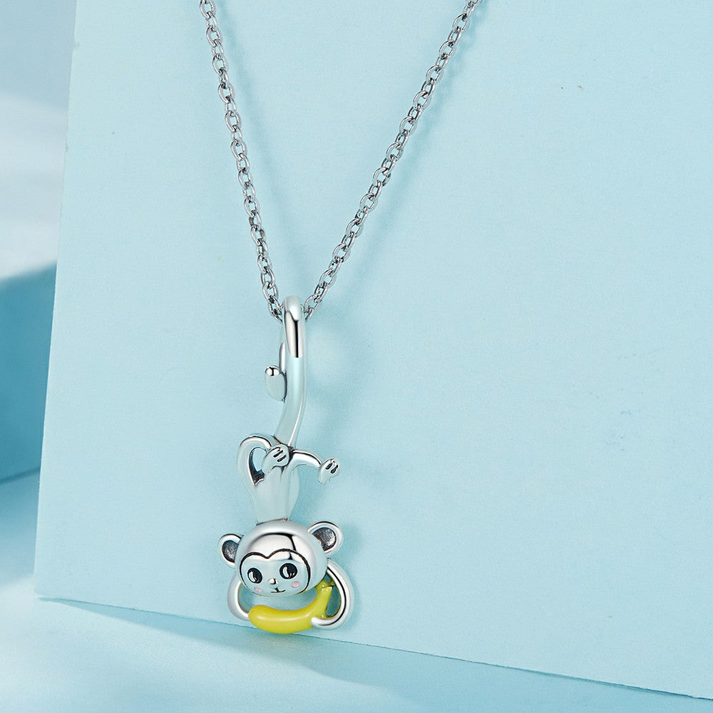 ciondolo pendente scimmia in argento sterling 925 yb2329