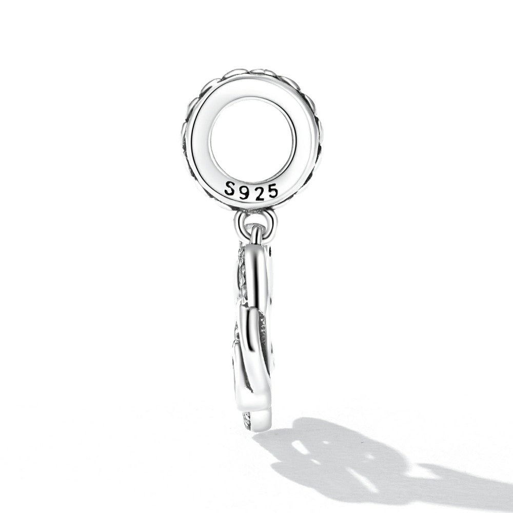 Ciondolo pendente a forma di cuore con gattino in argento sterling 925 yb2500